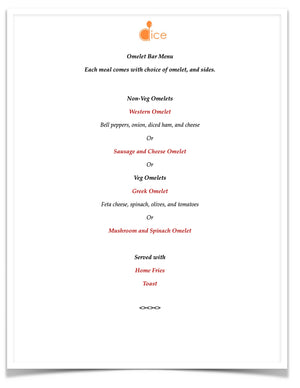 Omelet Bar Meal Boxes