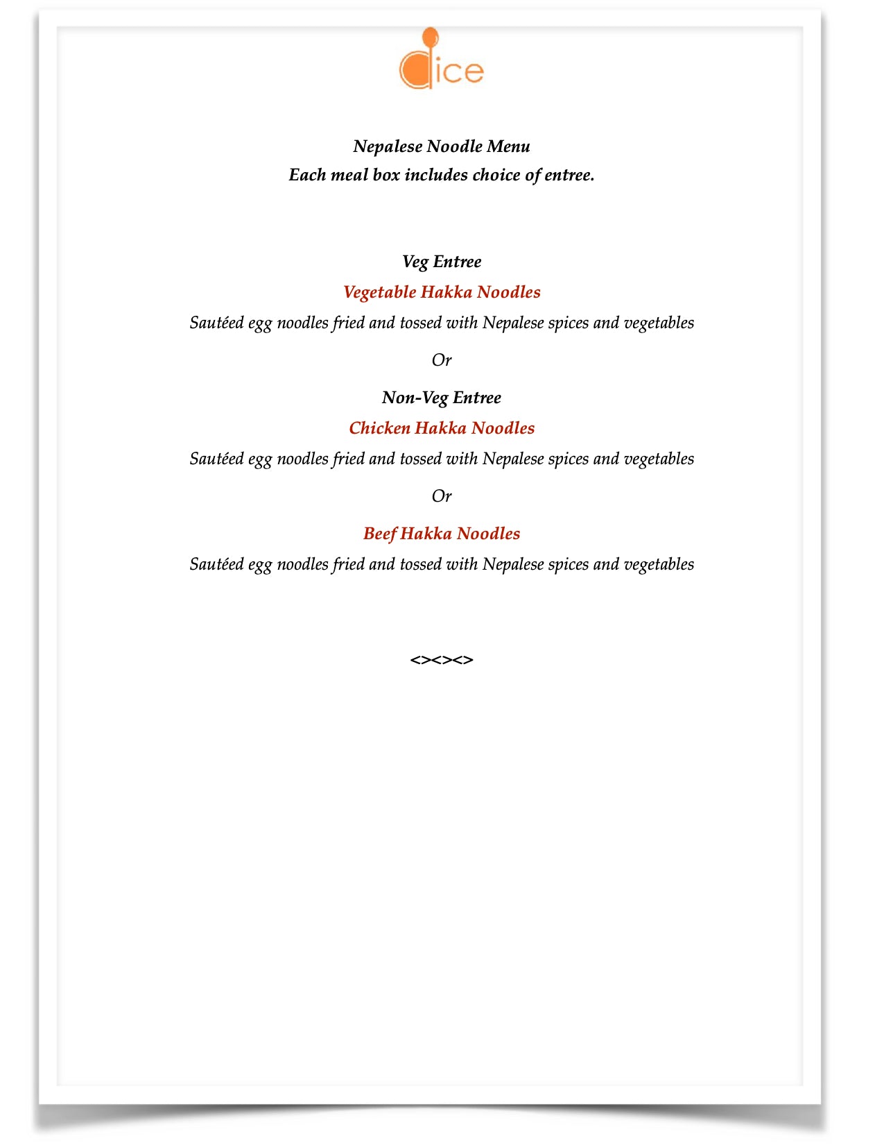 New York Catering - Nepalese Noodle Meal Boxes