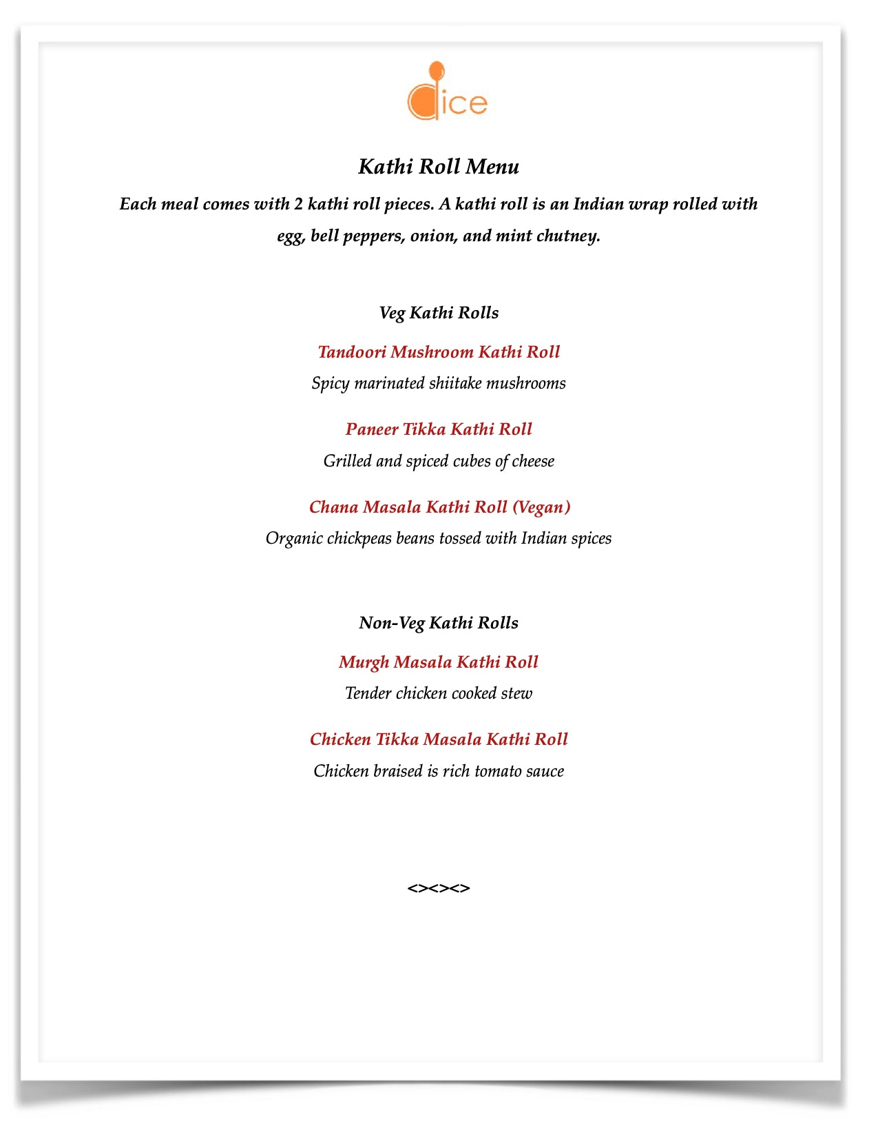 New York Catering - Kathi Roll Meal Boxes