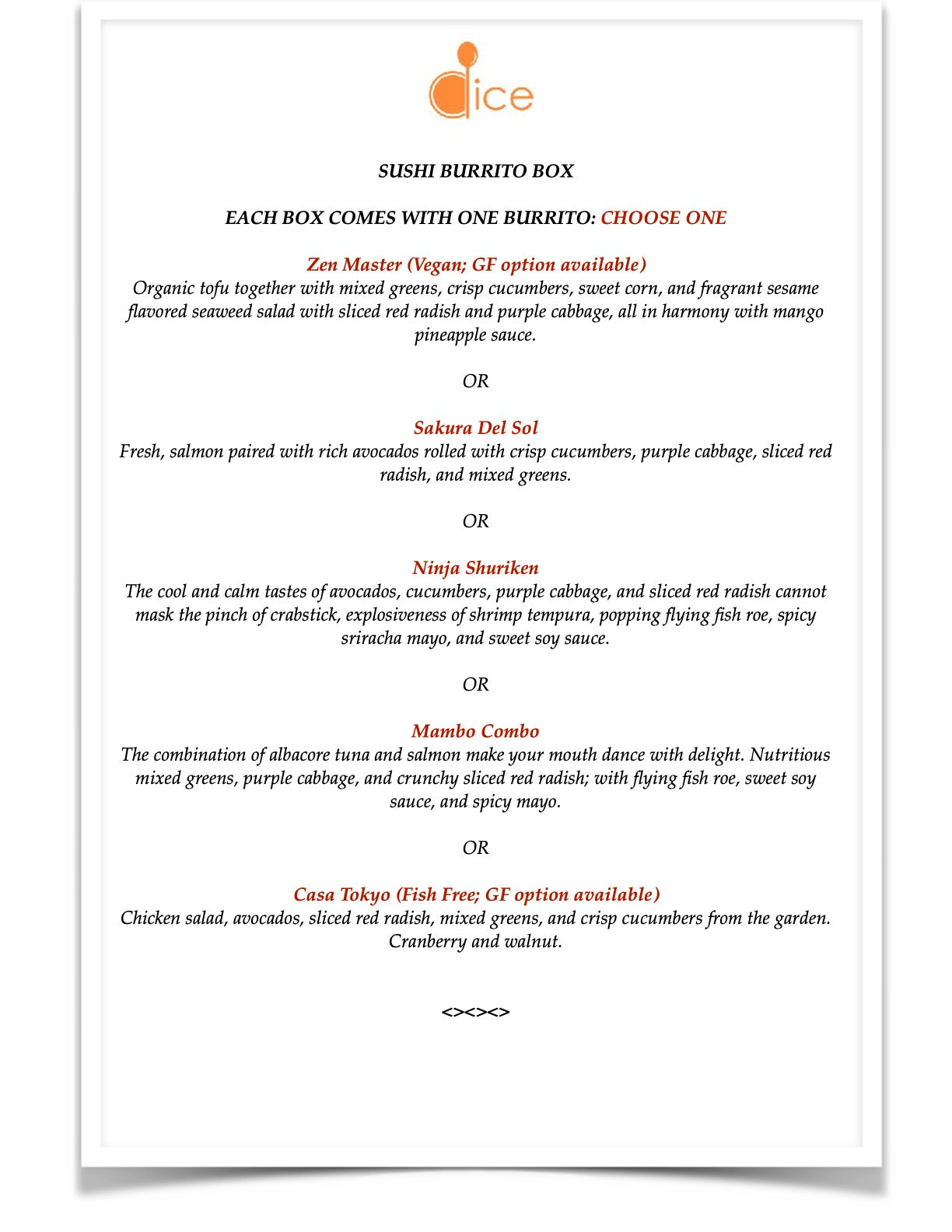 Catering near Boston - Sushi Burritos